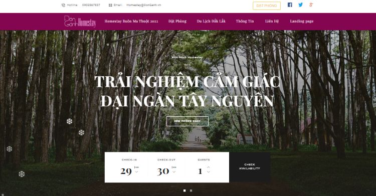 thiết kế website du lịch tại daklak 1